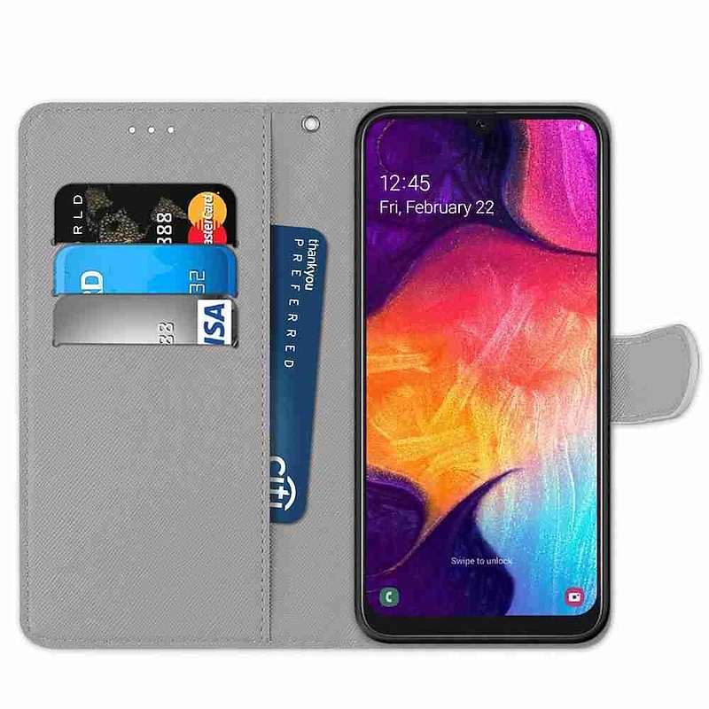 Phone Case For Samsung Galaxy S25 S24 S23 S22 S21 FE S21 Ultra Plus A34 A54 S20 A32 Wallet Case with Stand Holder Flip Wallet Scenery TPU PU Leather3