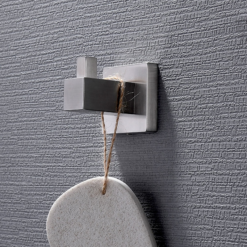 Robe Hook New Design / Creative Contemporary / Modern Stainless Steel / Low-carbon Steel / Metal 5pcs - Bathroom Wall Mounted3