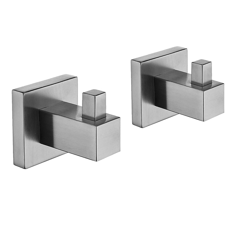Robe Hook New Design / Creative Modern / Traditional Stainless Steel / Low-carbon Steel / Metal 2pcs - Bathroom Wall Mounted