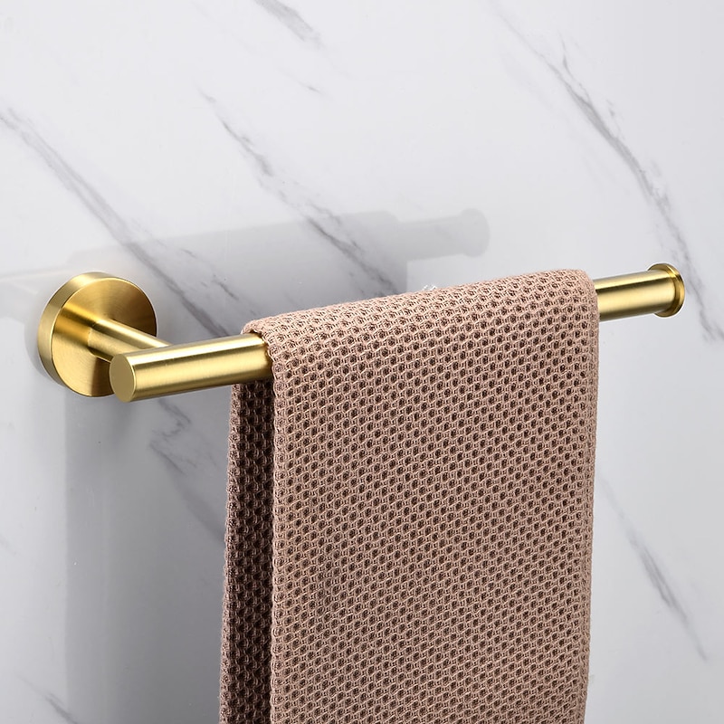 Towel Bar / Toilet Paper Holder / Robe Hook New Design / Creative Contemporary / Modern Stainless Steel / Low-carbon Steel / Metal 3pcs - Bathroom towel ring2