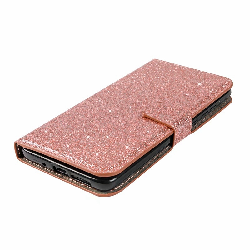 Phone Case For Samsung Galaxy S25 S24 S23 Ultra Plus A33 S20 A52 Wallet Case with Stand Holder Card Holder Glitter Shine Glitter Shine PU Leather2