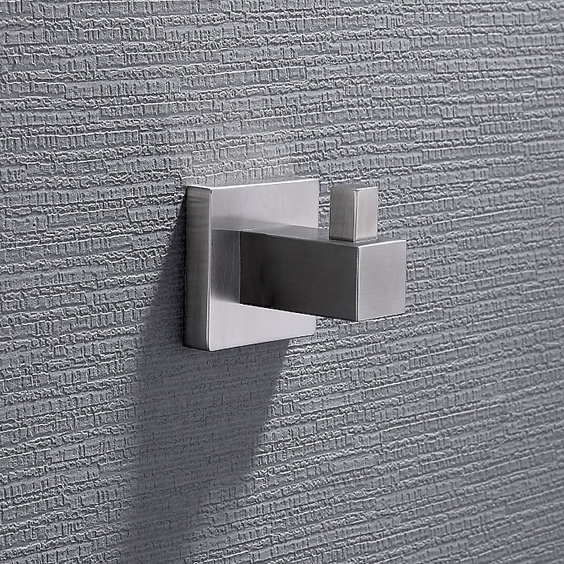 Robe Hook New Design / Creative Contemporary / Modern Stainless Steel / Low-carbon Steel / Metal 5pcs - Bathroom Wall Mounted2