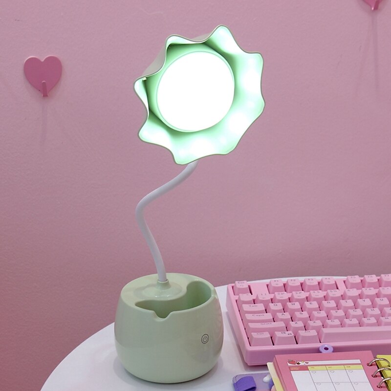 Desk Lamp Rechargeable / Eye Protection / Adjustable Modern Contemporary USB Powered For Study Room / Office / Girls Room DC 5V Blue / Blushing Pink / Green4