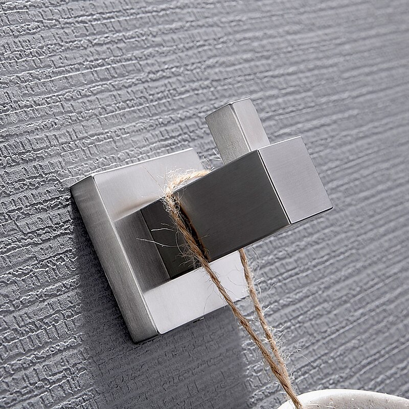 Robe Hook New Design / Creative Contemporary / Modern Stainless Steel / Low-carbon Steel / Metal 5pcs - Bathroom Wall Mounted4
