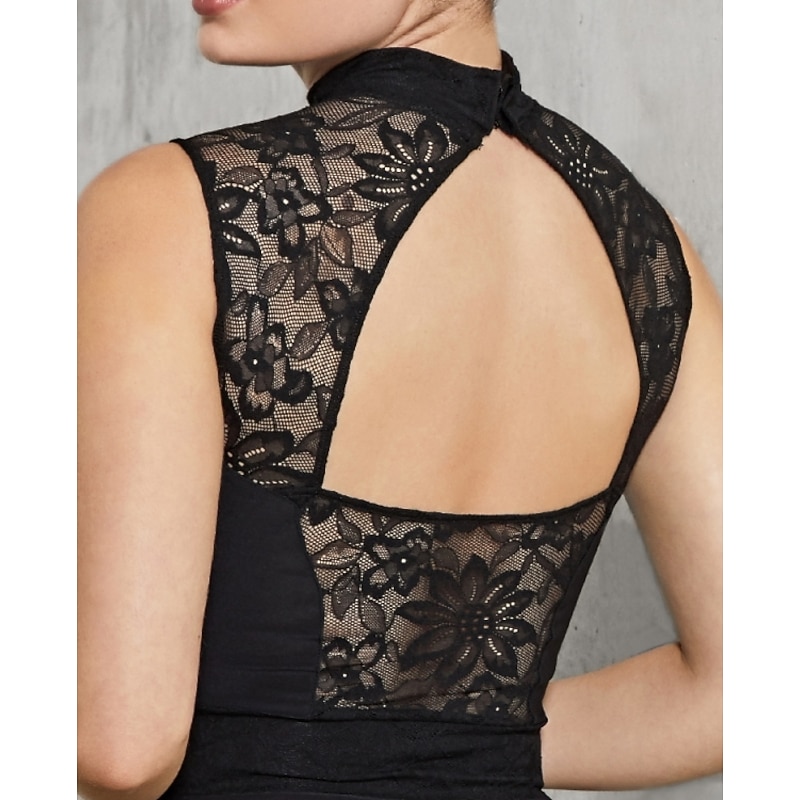 Latin Dance Dress Ruffles Women's Performance Sleeveless Polyester Taffeta4