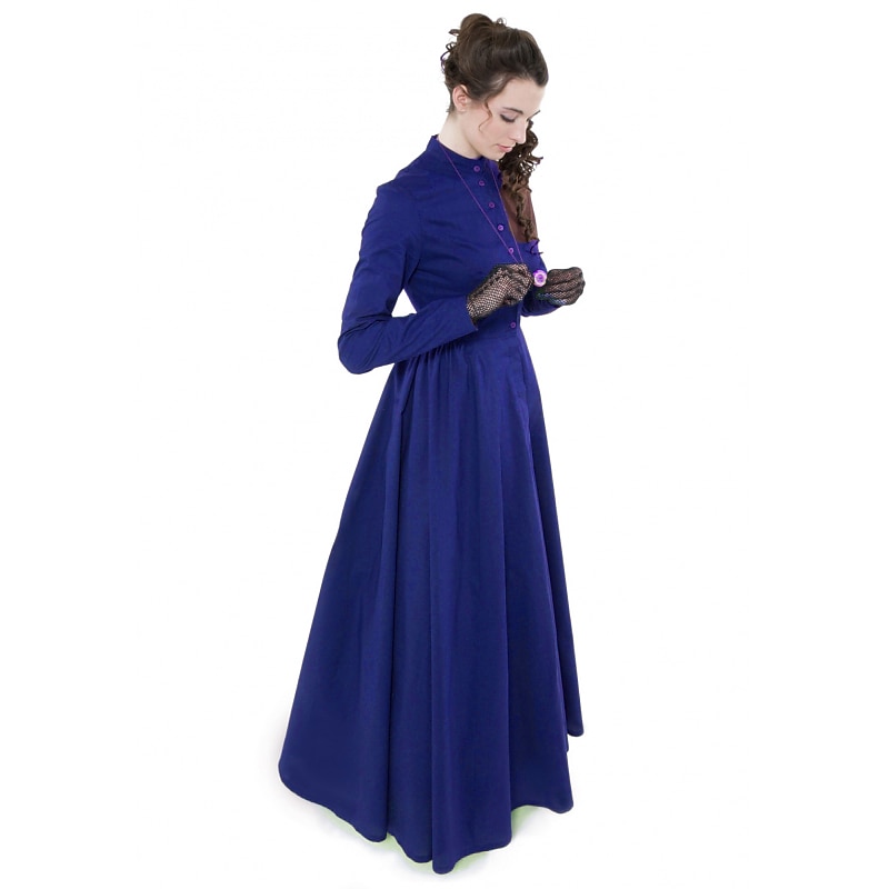 Dress Victorian Ball Gown 1910s Floor Length Long Length Dress Party Costume Prom Dress Plus Size Duchess Plus Size Solid Color Ball Gown Round Neck Off Shoulder Fancy Dress Women's Masquerade4