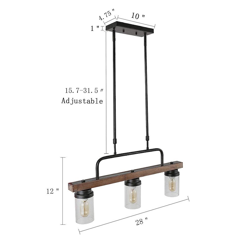 71 cm Island Design Pendant Light Metal Mini Painted Finishes Vintage Country 220-240V3