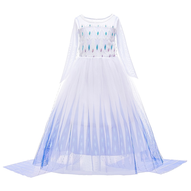 Frozen Frozen Princess Dress Girls' Movie Cosplay Vacation Dress Halloween Christmas White Dress Christmas Halloween World Book Day Costumes