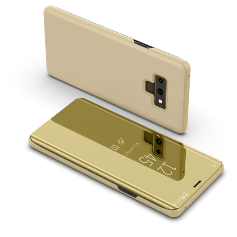 Phone Case For Samsung Galaxy S25 S24 Ultra Plus A32 S20 FE Full Body Case Leather Flip with Stand Holder Flip Mirror Solid Colored PU Leather4