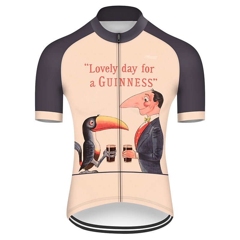Men's Cycling Jersey Bird Patterned Novelty Short Sleeve Bike Jersey Top with 3 Rear Pockets Mountain Bike MTB Road Bike Cycling Cycling Quick Dry Ultraviolet Resistant Reflective Strips Sports