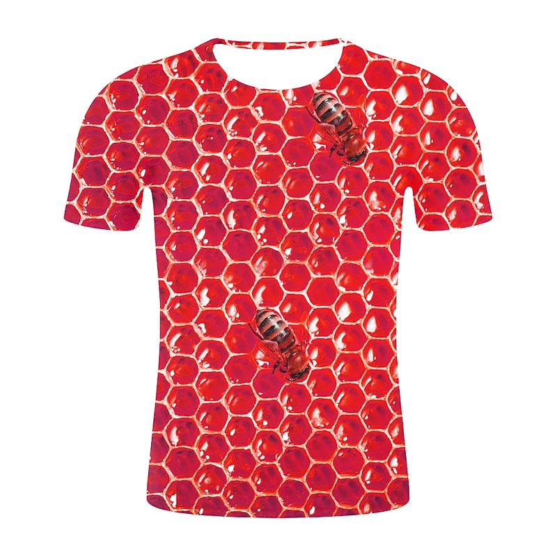 Boys 3D Color Block Optical Illusion T shirt Short Sleeve 3D Print Summer Sports Streetwear Basic Polyester Rayon Kids 3-12 Years Outdoor Daily Indoor3