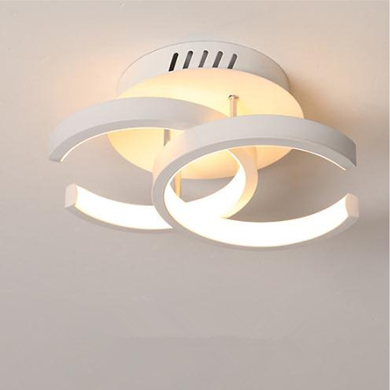 1-Ligh 22.5cm LED Ceiling Light Modern Simple Style Bedroom Living Room Creative Personality Geometric Shapes Dimmable Metal Porch Into The Door Lighting 18W3