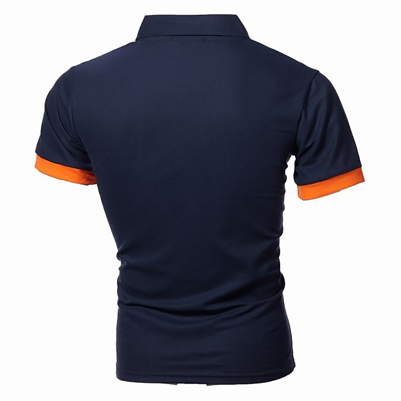 Men's Tennis Shirt Polo Shirt Work Business Collar Polo Collar Short Sleeve Streetwear Basic Graphic Polka Dot Print Regular Fit Black White Wine Navy Blue Blue Orange Tennis Shirt4