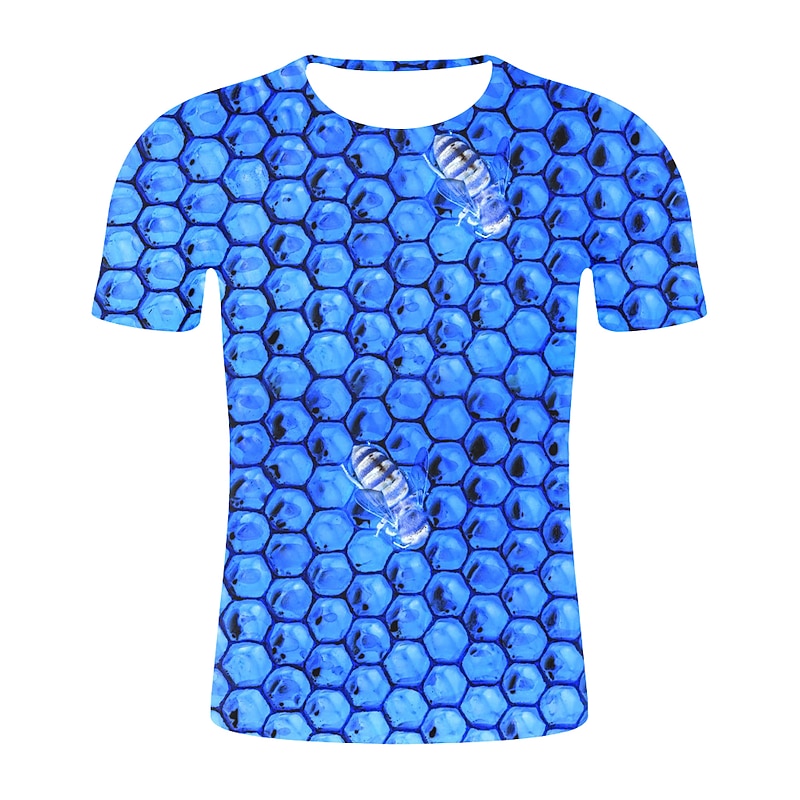 Boys 3D Color Block Optical Illusion T shirt Short Sleeve 3D Print Summer Sports Streetwear Basic Polyester Rayon Kids 3-12 Years Outdoor Daily Indoor4