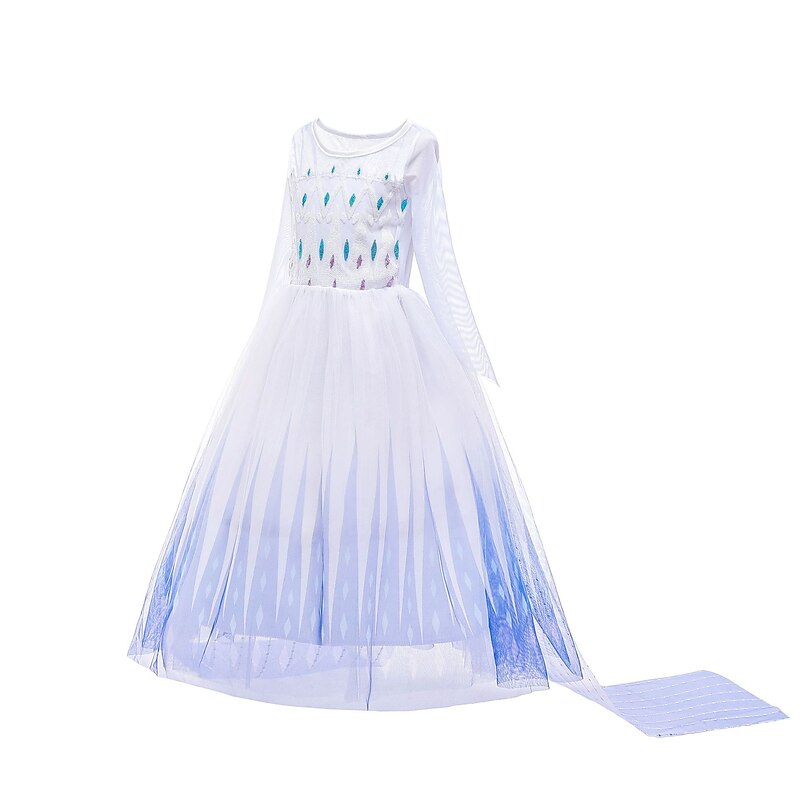 Frozen Frozen Princess Dress Girls' Movie Cosplay Vacation Dress Halloween Christmas White Dress Christmas Halloween World Book Day Costumes2