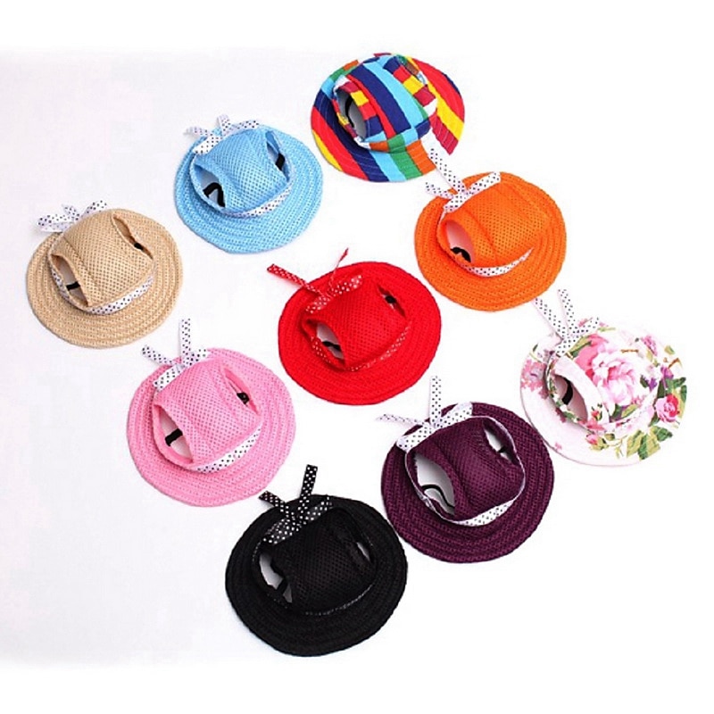 Cat Dog Hats, Caps & Bandanas Bandanas & Hats Sport Hat Visor Cap Puppy Clothes Flower Style Casual Daily Headwarmers Spring, Fall, Winter, Summer Warm Dog Clothing