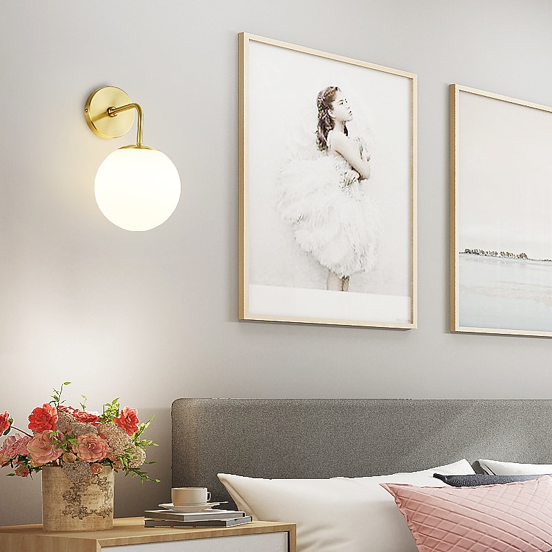 Lightinthebox Modern Nordic Style Wall Lamps Wall Sconces Living Room Bedroom Copper Wall Light 220-240V 40 W3