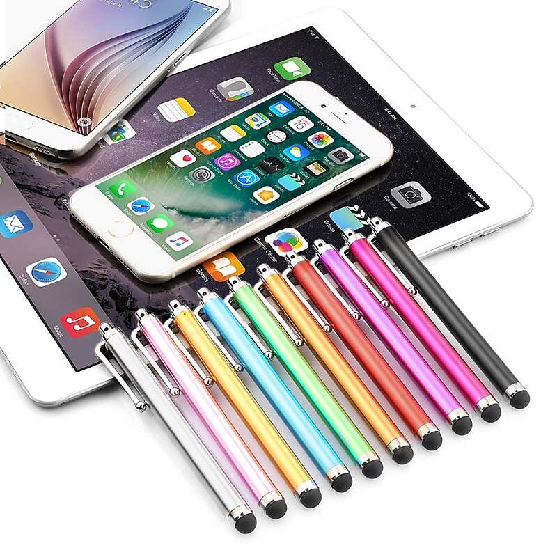 10pcs Universal Capacitive Touch Screen Stylus Pen for Any phone Any pad Touch Suit for all Smart Phone Tablets PC4