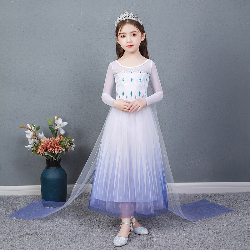 Frozen Frozen Princess Dress Girls' Movie Cosplay Vacation Dress Halloween Christmas White Dress Christmas Halloween World Book Day Costumes4