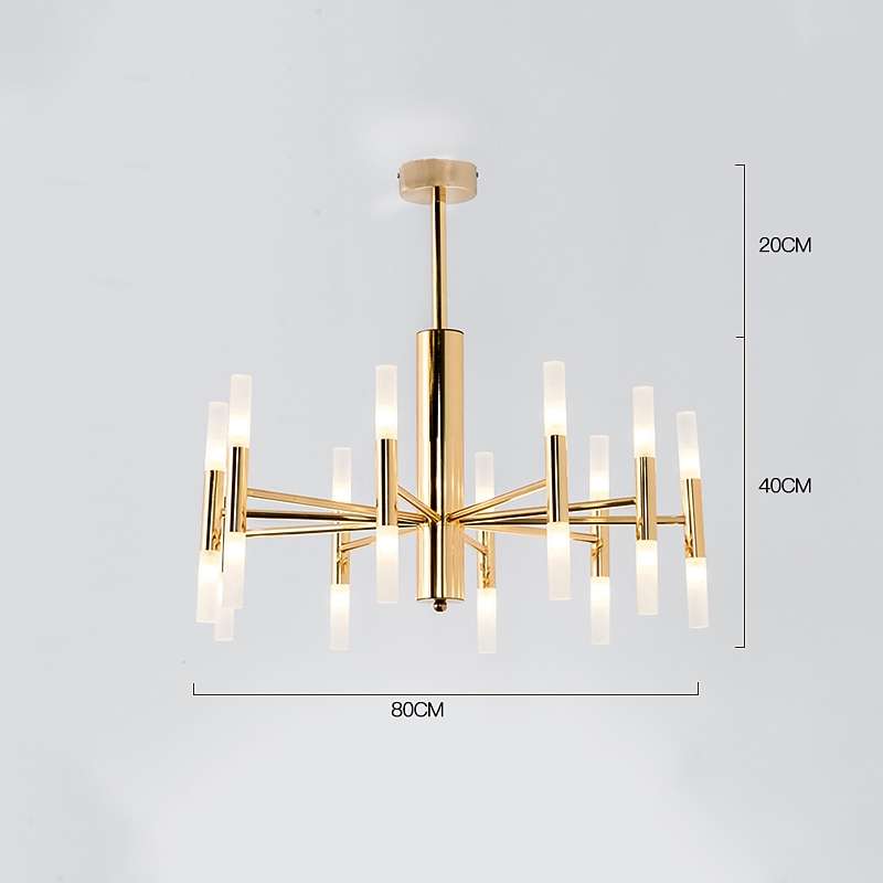 80 cm Sputnik Design Chandelier Metal Basic Electroplated Modern Nordic Style 110-240 V3