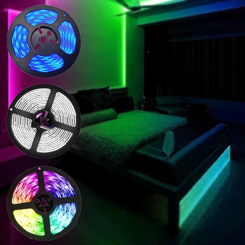3x5M Flexible LED Light Strips Light Sets RGB Tiktok Lights 900 LEDs 2835 SMD 8mm 1 set Christmas New Year's Creative Cuttable Decorative 12 V2