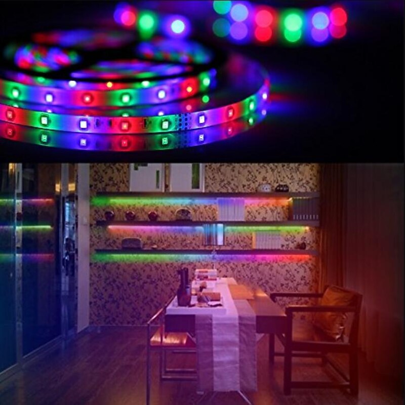 LED Strip Lights RGB 10M Tiktok Lights 2835 SMD 600 LED String Tape 44 Key IR Remote control LED Ribbon Tape Under Cabinet Cupboard Decoration4