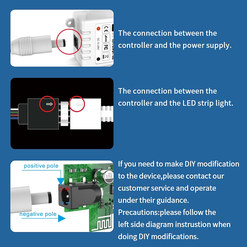 WiFi Wireless LED Smart Controller Working with Android and IOS System Mobile Phone Free App for RGB LED Light 5V to 28V DC 4A Comes With One 24 Keys Remote Control4