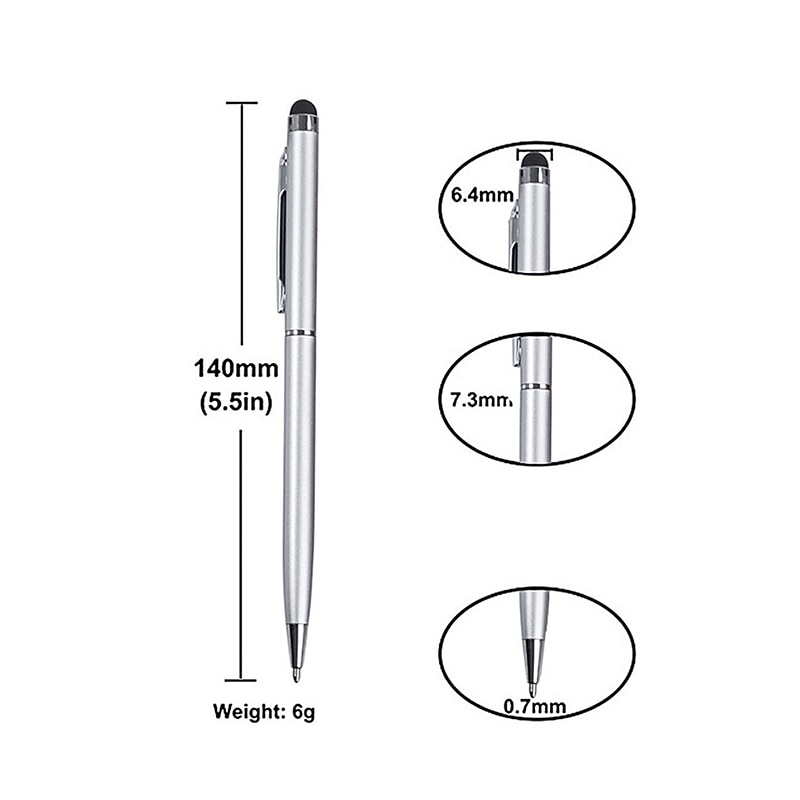 10pcs 2 in 1 Touch Screen Stylus Pen Ballpoint Pen Tablet Smartphone Useful Design Tablet P For Pad Smart Phone2