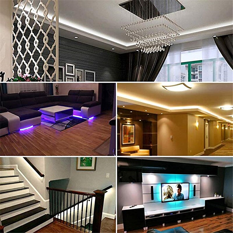 3M SMD 5050 LED Strip light Waterproof 220V 5050 LED Strip Lights Diode Tape Holiday Decoration Lamp LED String Ribbon 60LEDs/M With EU Plug4