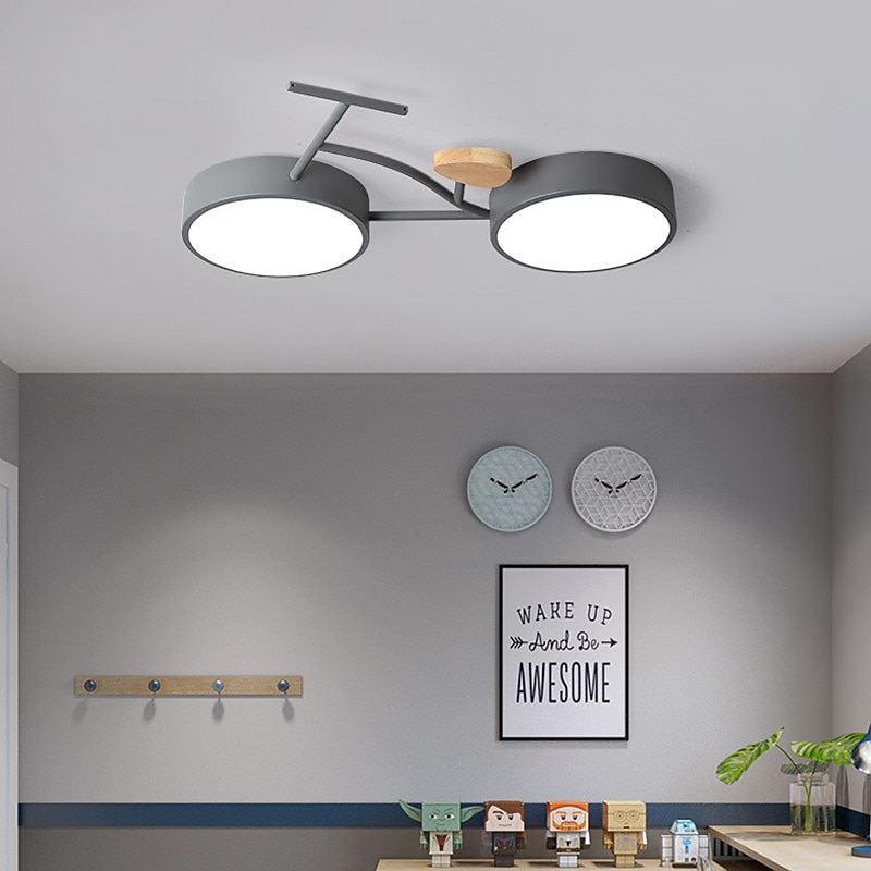 Simple And Creative Child And Boy Room Ceiling Light Led Bicycle Lighting 24W