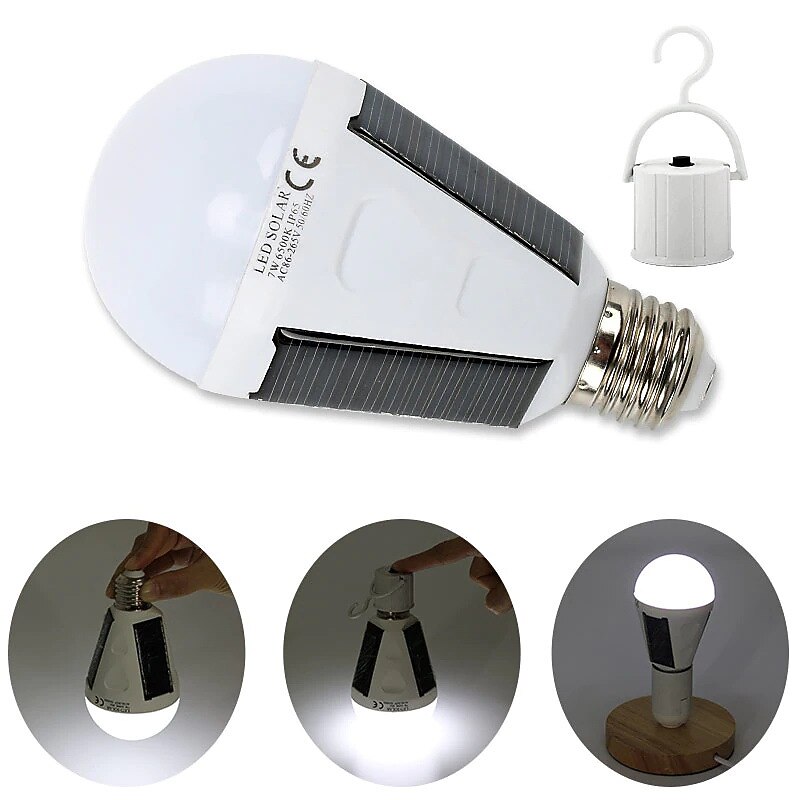 Outdoor Solar Emergency Light Waterproof Bulb Solar Energy Saving Light Bulb Outdoor Lights3