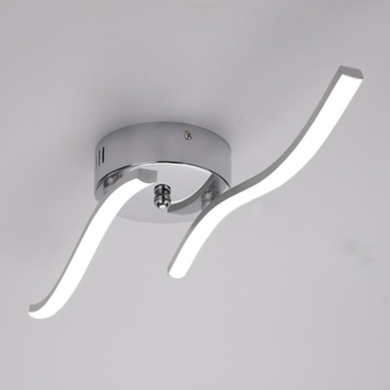 Two Wave Led Lighting Living Room Simple Modern Living Room Ceiling Light 12W4