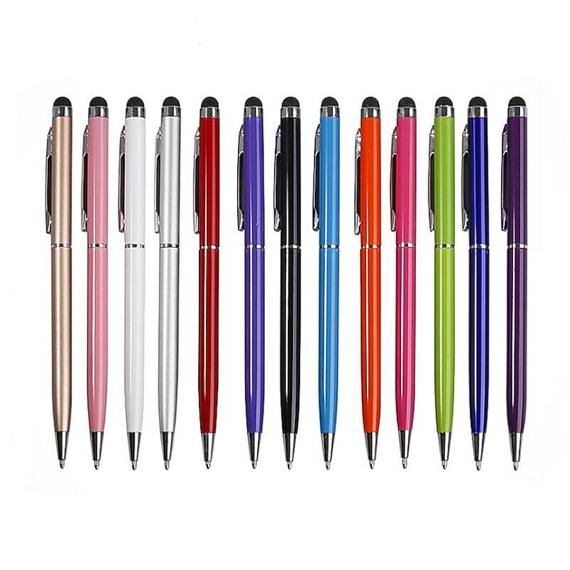 10pcs 2 in 1 Touch Screen Stylus Pen Ballpoint Pen Tablet Smartphone Useful Design Tablet P For Pad Smart Phone