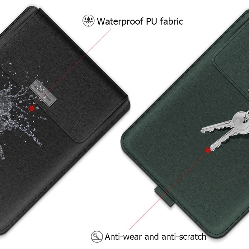 Laptop Sleeves 11.6" 12" 13.3" inch Compatible with Macbook Air Pro, HP, Dell, Lenovo, Asus, Acer, Chromebook Notebook Waterpoof Shock Proof PU Leather Classic Leather for Business Office4