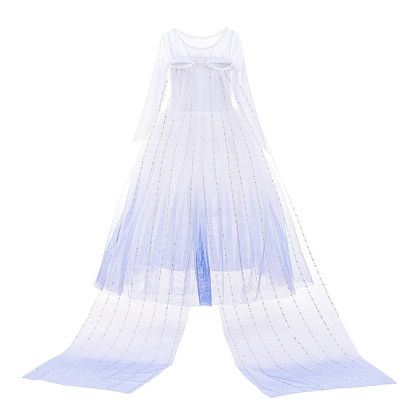 Frozen Frozen Princess Dress Girls' Movie Cosplay Vacation Dress Halloween Christmas White Dress Christmas Halloween World Book Day Costumes3