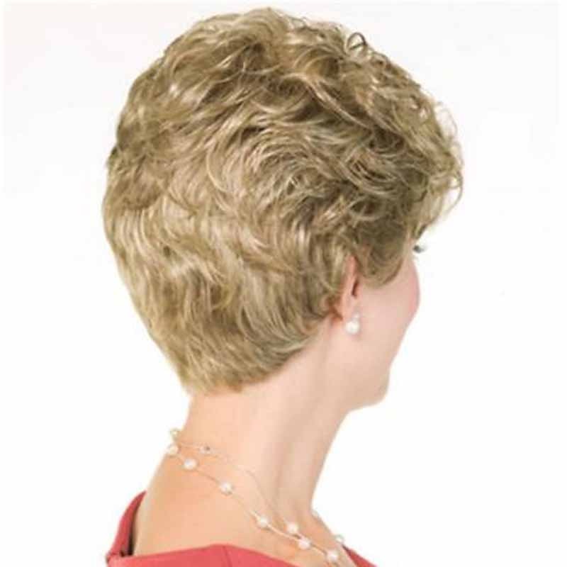 Synthetic Wig Curly Matte Short Bob Wig Short Light golden Synthetic Hair 6 inch Women's Best Quality curling Fluffy Blonde2