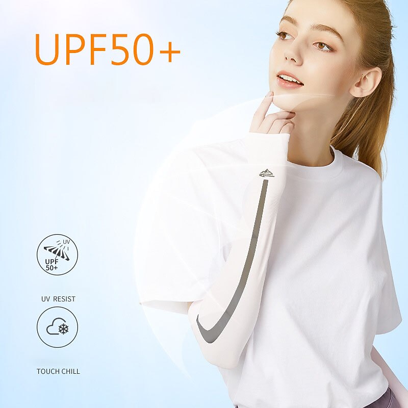 UV Sun Protection Cooling Arm Sleeves Compression Arm Cover Shield Sleeves Sun Sleeves Anti-Slip UPF50+ Ultraviolet Resistant Chinlon Elastane Ice Silk Thumbhole for Fishing Hiking Outdoor Exercise 14