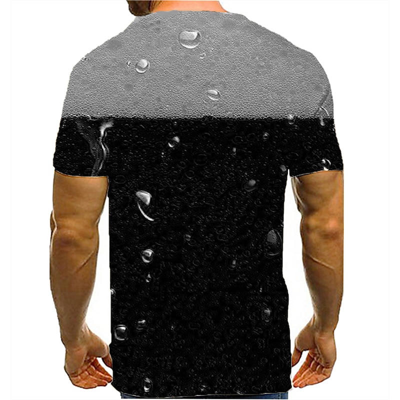 Men's Graphic Beer T Shirt Short Sleeve T shirt Round Neck Shirt Basic Daily Orange Clothing Apparel Normal S M L XL 2XL 3XL4