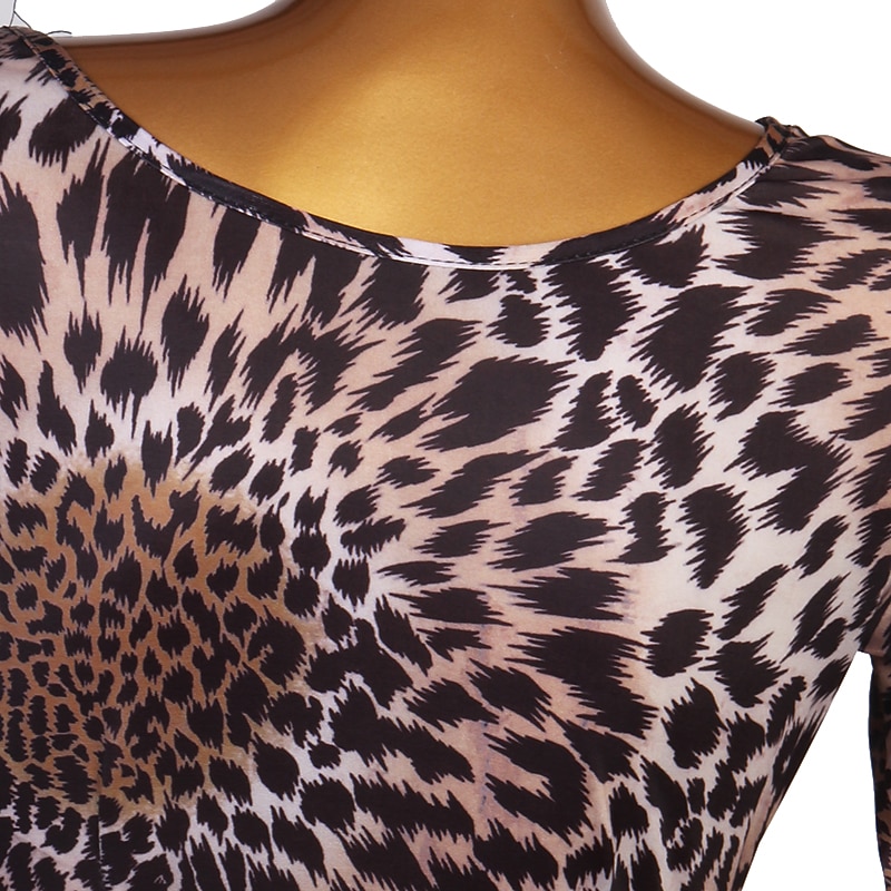 Latin Dance Leotard / Onesie Pattern / Print Women's Performance Half Sleeve Spandex4