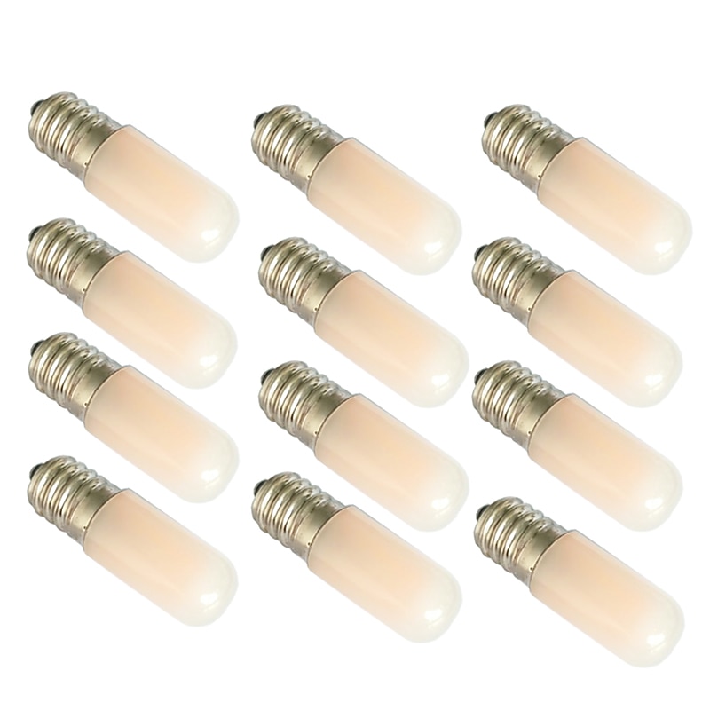 12pcs 1.5 W LED Globe Bulbs 90 lm E14 E12 T10 2 LED Beads Warm White White 180-265 V