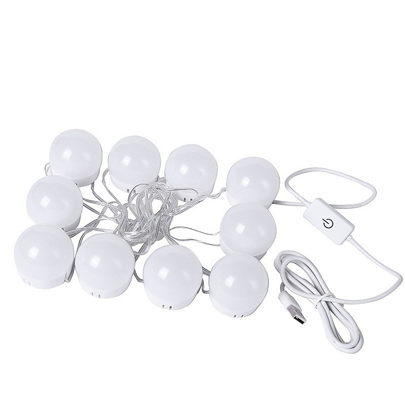 1set LED Makeup Mirror Light Vanity LED Light Bulbs Cosmetic Lighted Make up Mirrors Bulb Bright Lights Wall Lamp for Dressing Table2