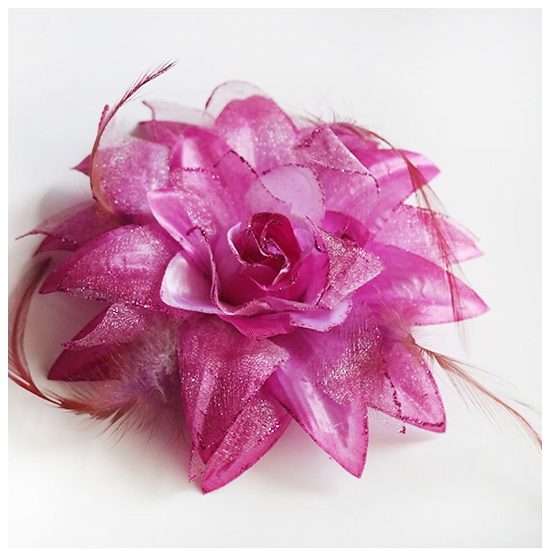 Crystal / Feather / Fabric Crown Tiaras / Hair Combs / Flowers with 1 Piece Wedding / Special Occasion / Party / Evening Headpiece4