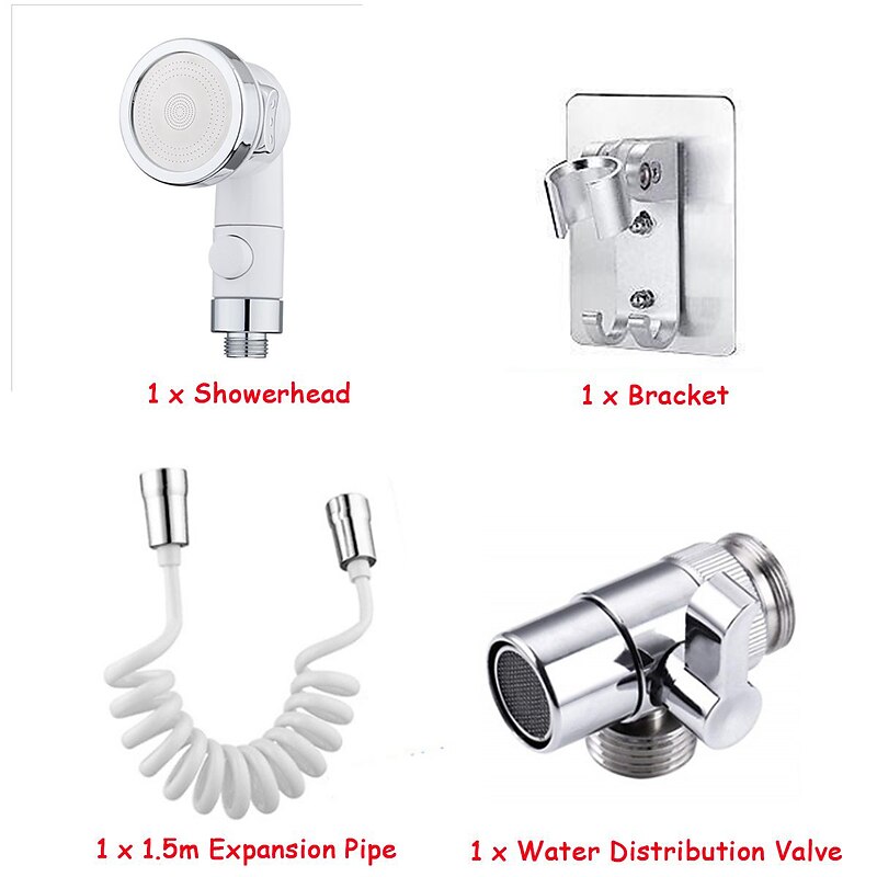 Wall Mounted Shower Faucet Set Bathroom Bathtub Shower Hand Held Spray Mixer Handheld Washing Basin Faucet Shower Head4