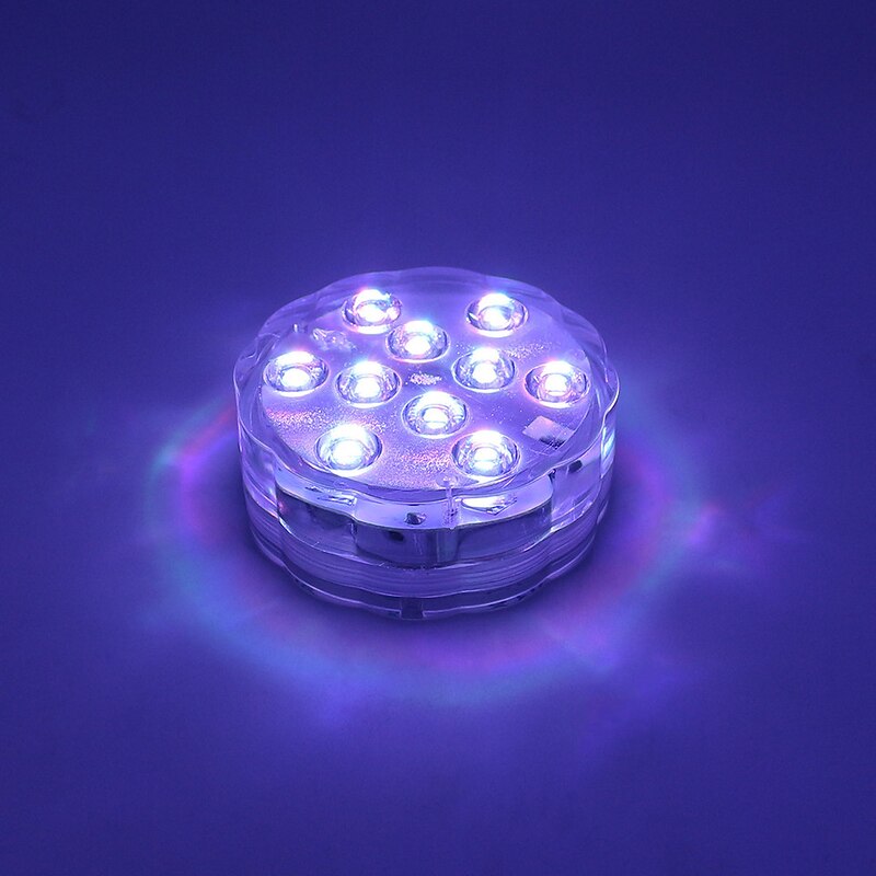 Outdoor Submersible Lights Underwater Swimming Pool Lights Waterproof Remote Control 4pcs 3W RGB 5.5V Suitable for Vases Aquariums 10 LED Beads4