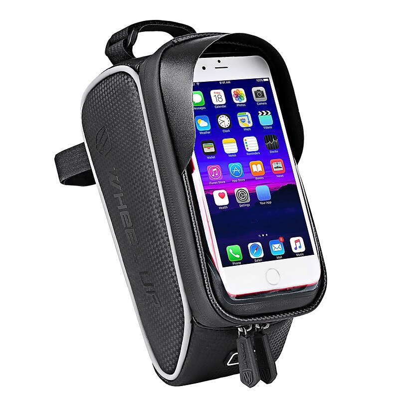 Wheel up Cell Phone Bag Bike Frame Bag Top Tube 6 inch Touchscreen Reflective Waterproof Cycling for All Phones iPhone X iPhone XR Black Road Bike Mountain Bike MTB / iPhone XS / iPhone XS Max2