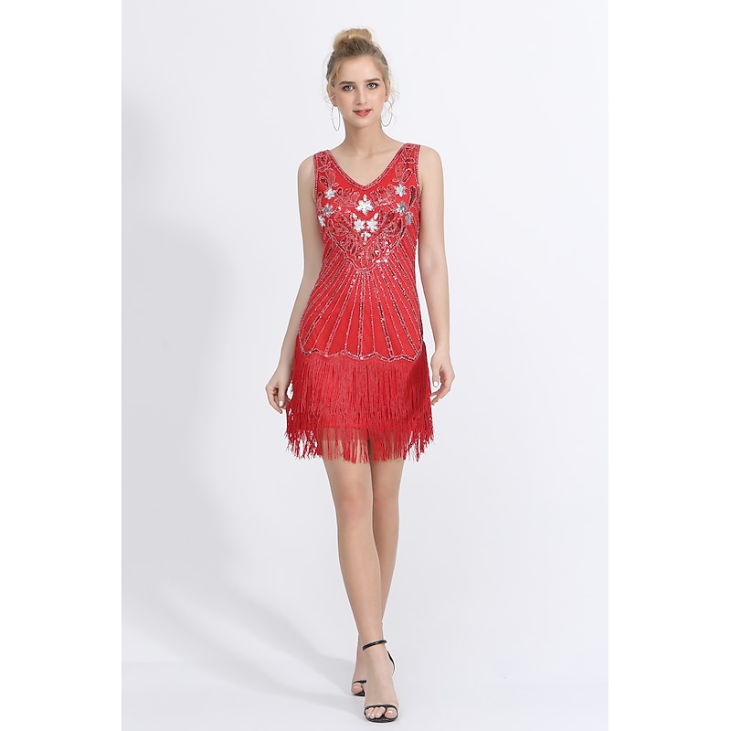 Latin Dance Dance Costumes Dress Tassel Paillette Women's Party Performance Sleeveless Natural Polyester4