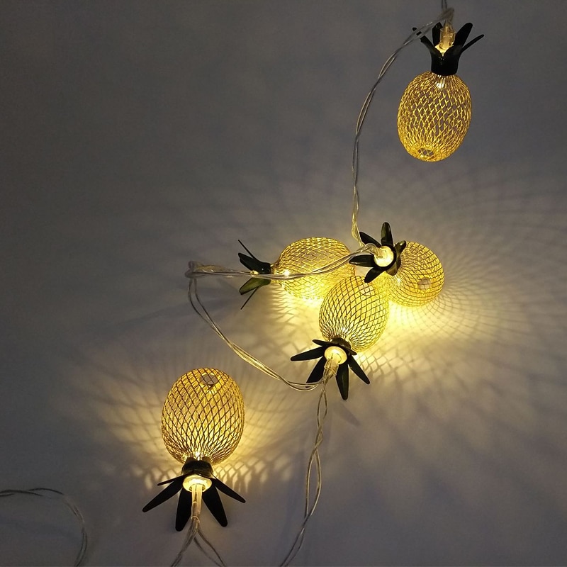 Elegant Wedding Reception Party 3M 20LEDs  Pineapple LED String Lights Creative USB Plug-in Fairy Lights Christmas Wedding Garden Party Family Party Room Valentine's Day Decoration Pendant4