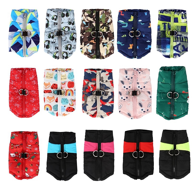 Dog Coat Jacket Puppy Clothes Casual Daily Warm Ups Winter Warm Outdoor Dog Clothing for Corgi Beagle Bulldog Shiba Inu Cocker Spaniel