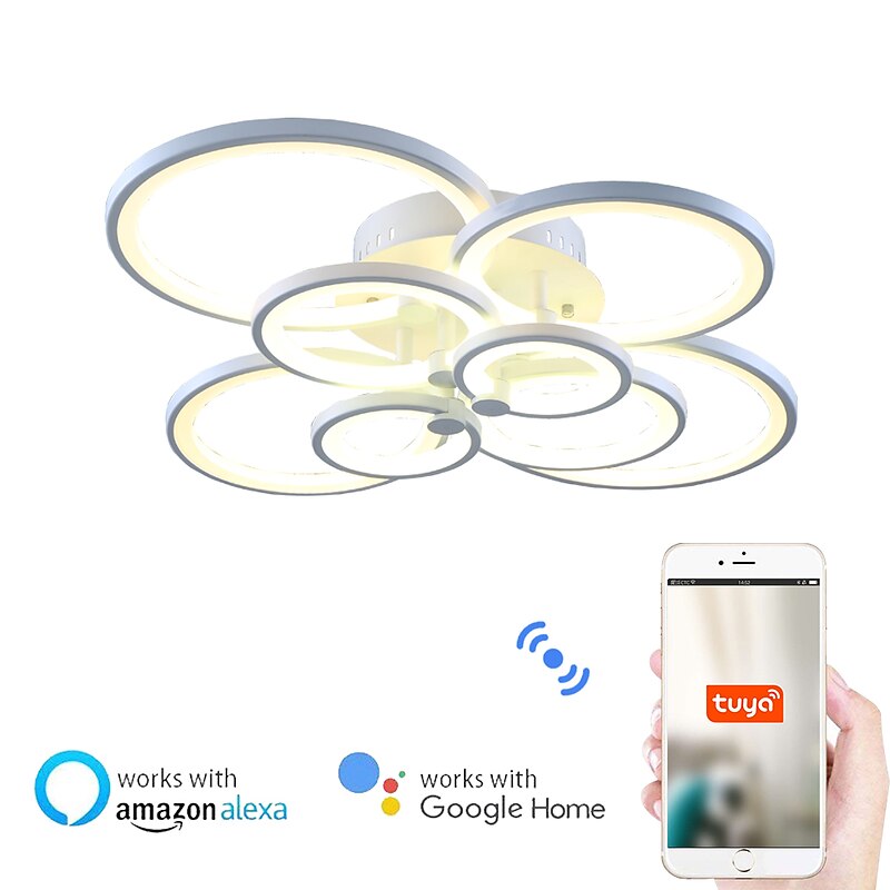 106 cm Ceiling Light LED Geometric Shapes Flush Mount Lights Metal Acrylic Painted Finishes Modern 220V 110V / CE Certified4