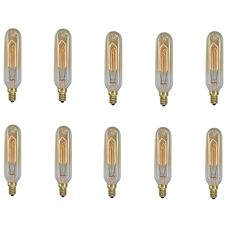 10pcs / 6pcs 40 W E14 T10 Warm White 2200-2700 k Retro / Dimmable / Decorative Incandescent Vintage Edison Light Bulb 220-240 V